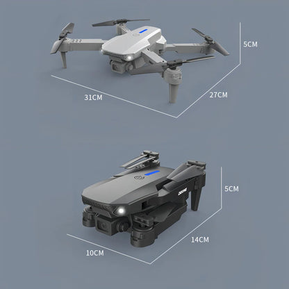 35 % OFF - DRON E88, Cuadricóptero de doble cámara 4K HD