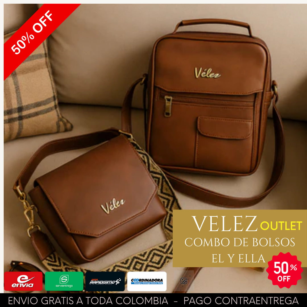 DUO BOLSOS 2X1 VLZ DAMA Y CABALLERO